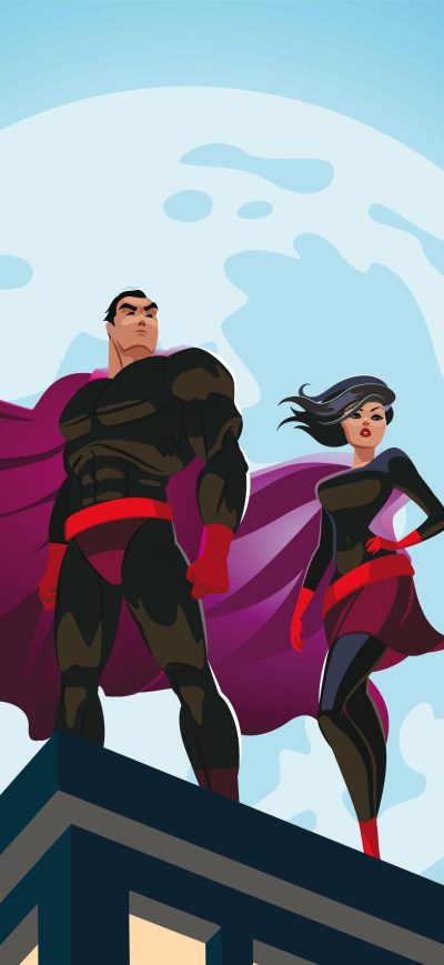 Fond d'écran iPhone Superhero Couple