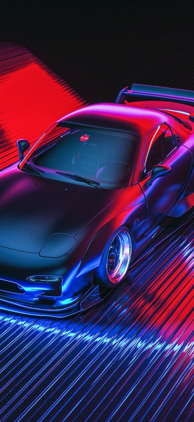 Fond d'écran iPhone Mazda Rx7 Retro Digital Art