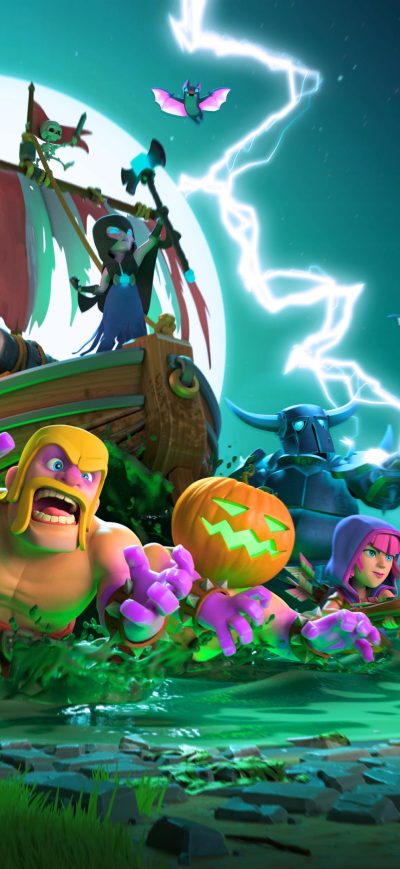 Fond d'écran iPhone Clash Of Clans Halloween 4k