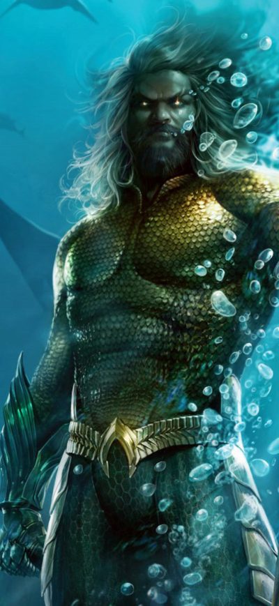Fond d'écran Aquaman The King sur iPhone