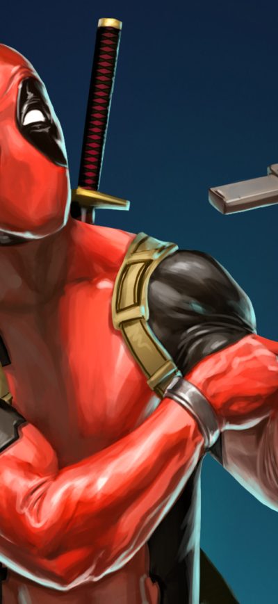 Fond d'écran iPhone Deadpool Revolving Guns