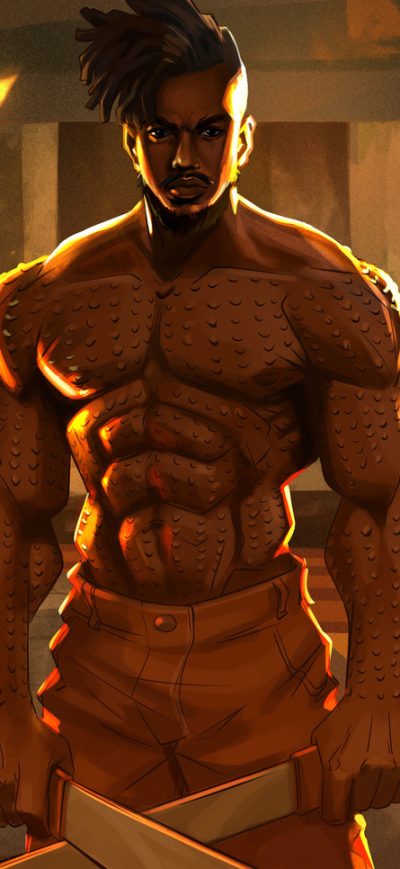 Fond d'écran iPhone Erik Killmonger Artwork HD