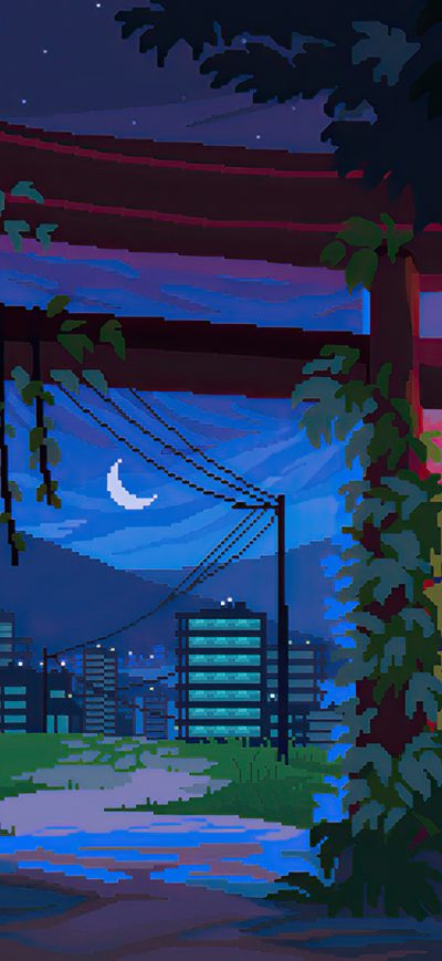 Fond d'écran iPhone 8 Bit City