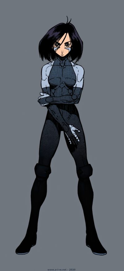 Fond d'écran iPhone Alita Battle Angel Paint Art