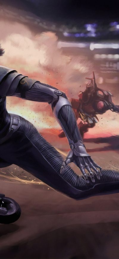 Fond d'écran iPhone 4k Alita New Art
