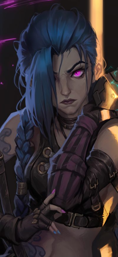Fond d'écran iPhone Arcane Jinx Fanart