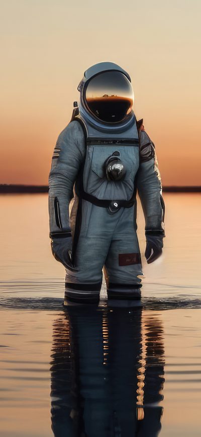 Fond d'écran iPhone Astronaut Knee Deep In Silence