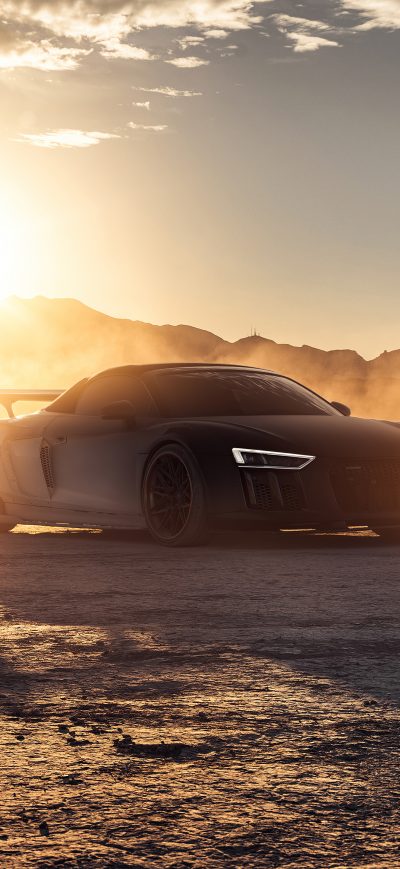 Fond d'écran iPhone 2021 Audi R8 Dry Lake 5k