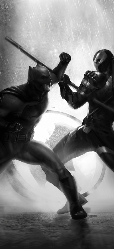 Fond d'écran iPhone Batman And Deathstroke4k