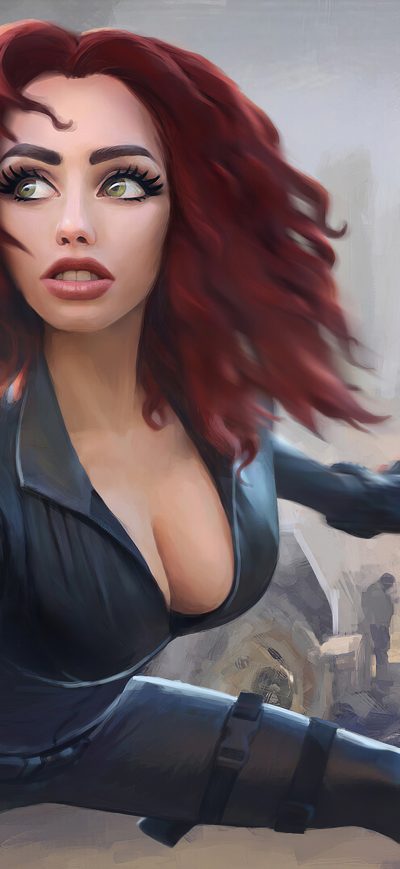 Fond d'écran iPhone Black Widow Digital Artwork 4k
