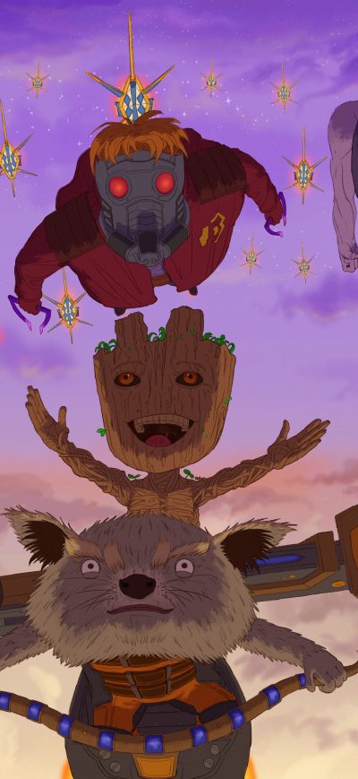 Fond d'écran iPhone Guardians Of The Galaxy 5k Artwork