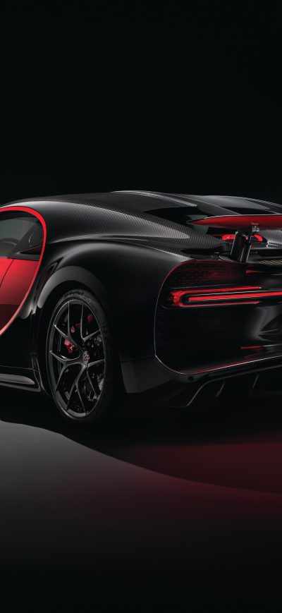 Fond d'écran iPhone 2018 Red Bugatti Chiron Sport Rear View