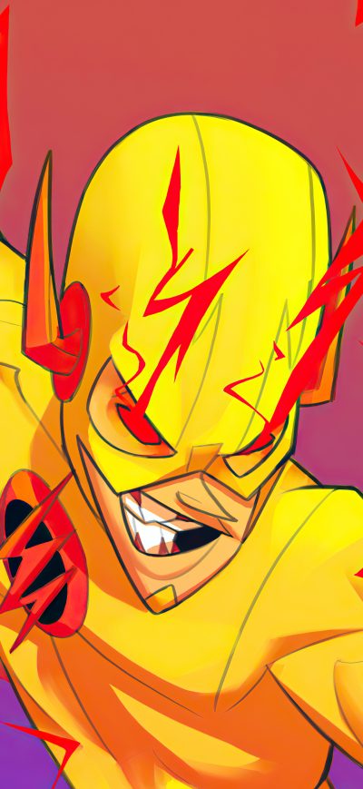Fond d'écran iPhone Reverse Flash Art 4k