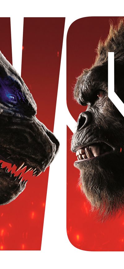 Fond d'écran iPhone Godzilla Vs Kong White Poster 5k