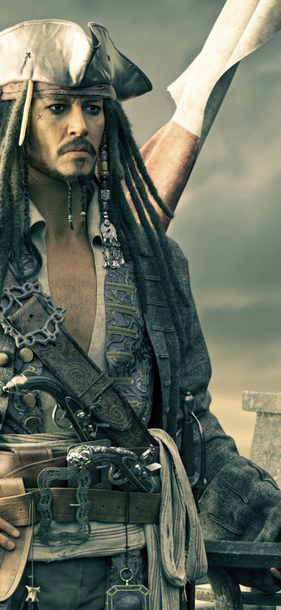 Fond d'écran iPhone Captain Jack Sparrow 5k