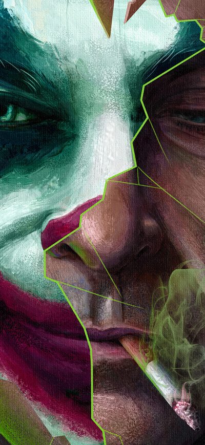 Fond d'écran iPhone Joker Smoker Artwork 4k