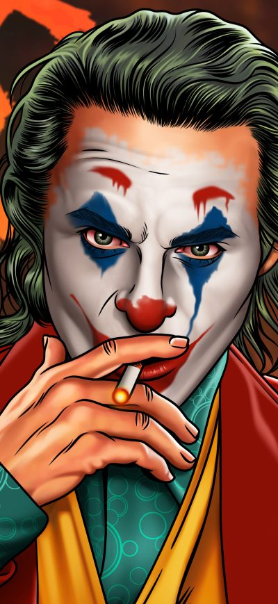 Fond d'écran iPhone Joker Smoker Gentlemen 4k