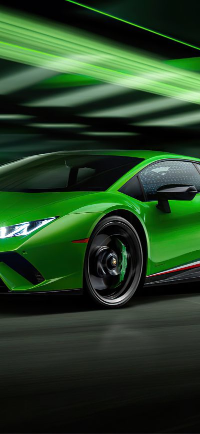Fond d'écran iPhone 2020 Green Lamborghini Huracan Performante 4k