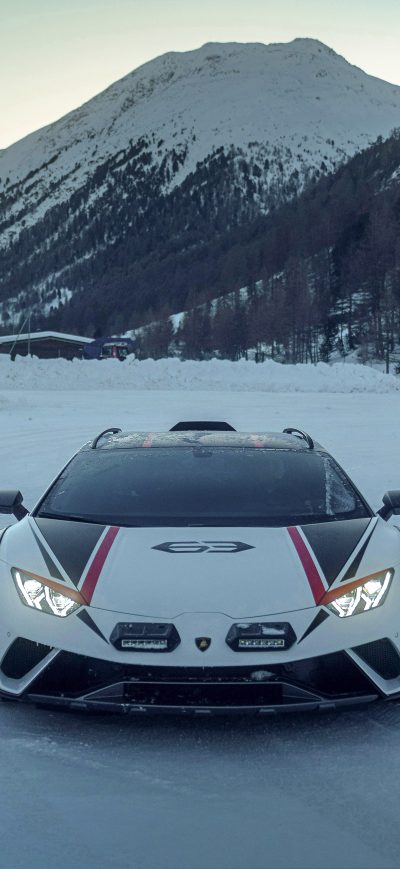 Fond d'écran iPhone Lamborghini Huracan Sterrato Ice 5k