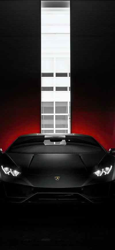 Fond d'écran iPhone Lamborghini Huracan Evo Black 4k