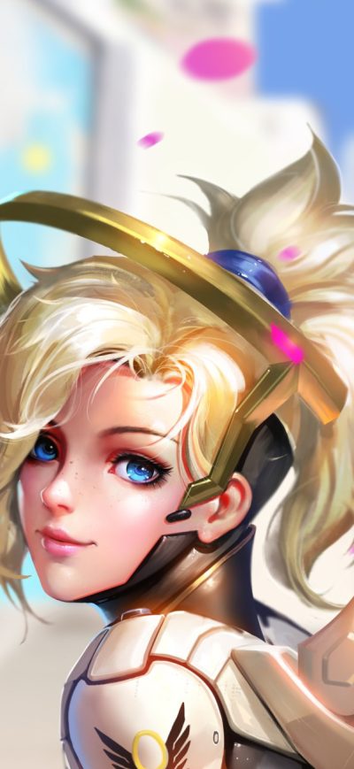 Fond d'écran iPhone Mercy Overwatch Digital Arts