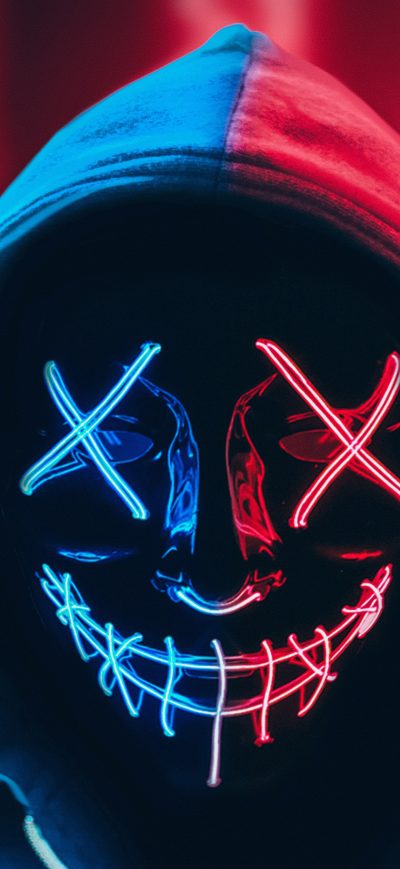 Fond d'écran iPhone Neon Mask Hoodie 4k