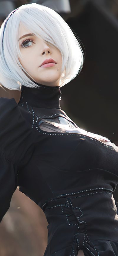 Fond d'écran iPhone 2BNier Automata Cosplay 2022