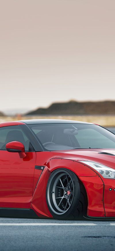 Fond d'écran iPhone Rocket Bunny Nissan GTR Front Look 4k