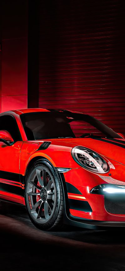 Fond d'écran iPhone Porsche GT3RS Red 4k