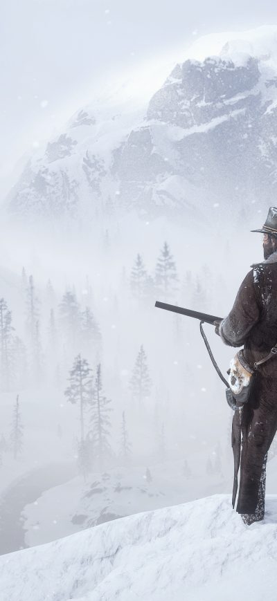 Fond d'écran iPhone Red Dead Redemption 2 The Bounty Hunter 4k