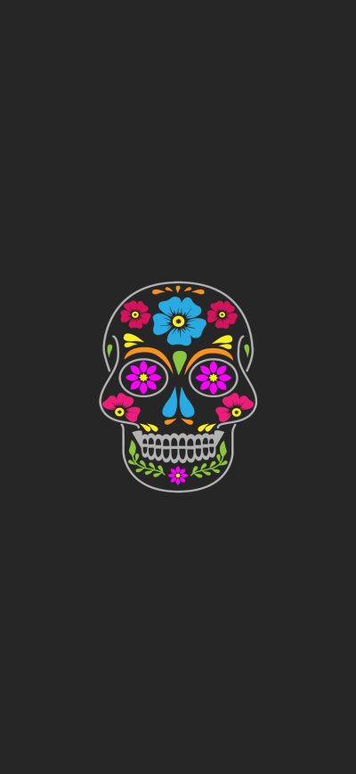Fond d'écran iPhone Skull Minimal Artwork