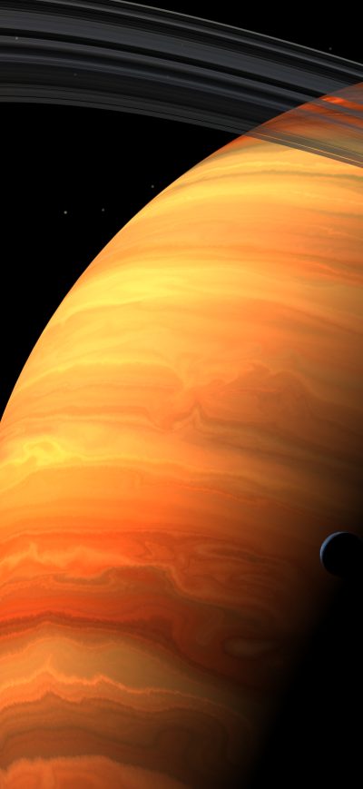 Fond d'écran iPhone Space Planet Ring System 4k