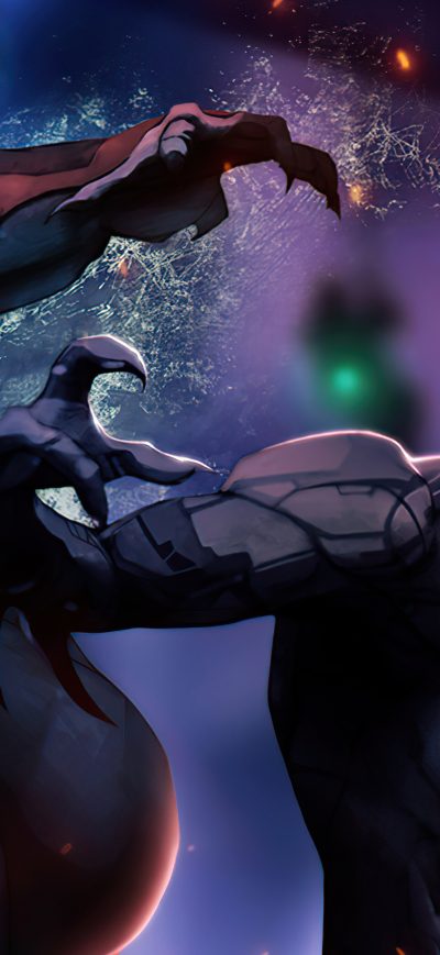 Fond d'écran iPhone Spiderman 2099 X Batman Beyond