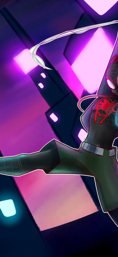 Fond d'écran iPhone Miles Morales Spiderverse