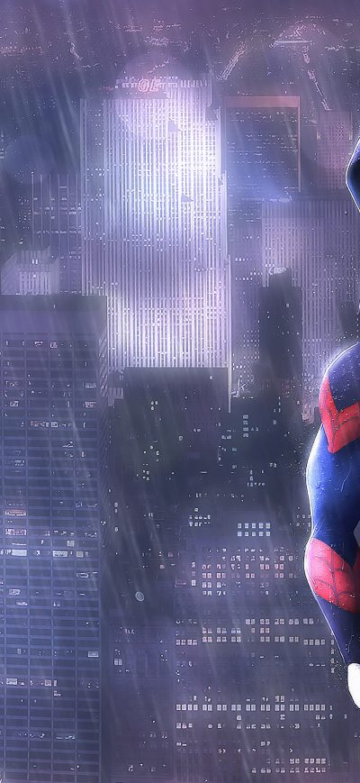 Fond d'écran iPhone Spiderman In Rain Art