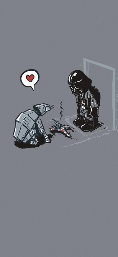 Fond d'écran iPhone Star Wars Darth Vader X Wing Wife