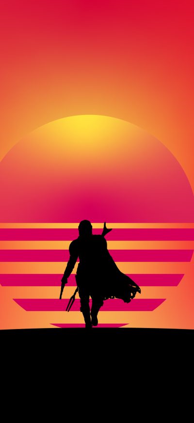 Fond d'écran iPhone The Mandalorian Minimal 4k