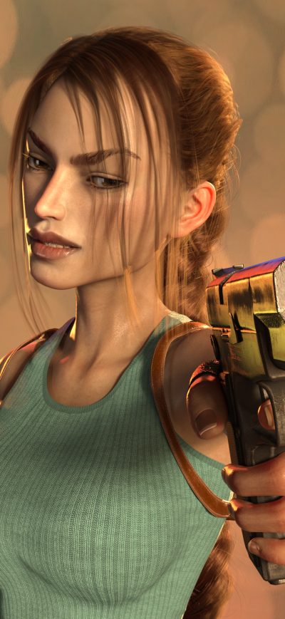 Fond d'écran iPhone Classic Lara Croft 4k