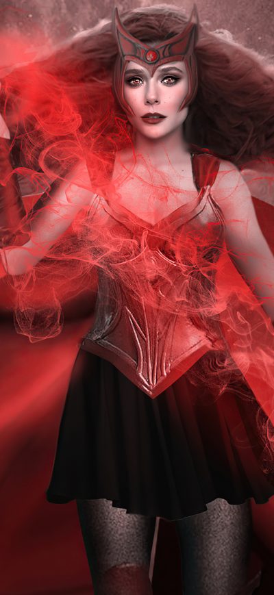 Fond d'écran iPhone Scarlet Witch Comic X Movie 5k