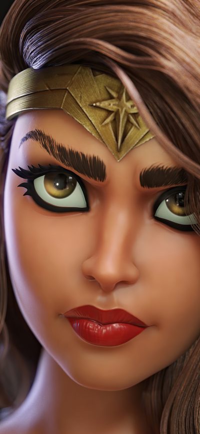 Fond d'écran iPhone Wonder Woman Closeup Fanart 4k