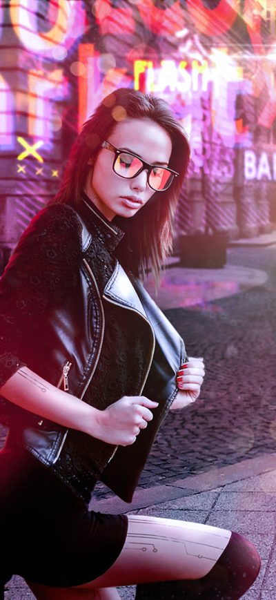 Fond d'écran iPhone Cyberpunk 2077 Dream Girl