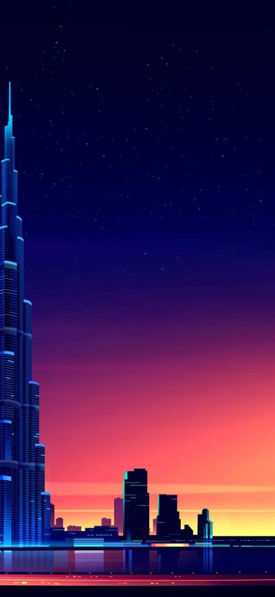 Fond d'écran iPhone Dubai Burj Khalifa Minimalist