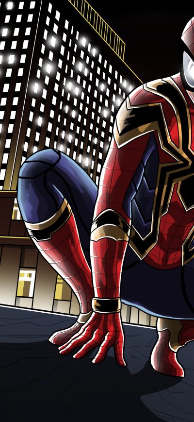 Fond d'écran iPhone Iron Spider Suit In Avengers Infinity War Artwork