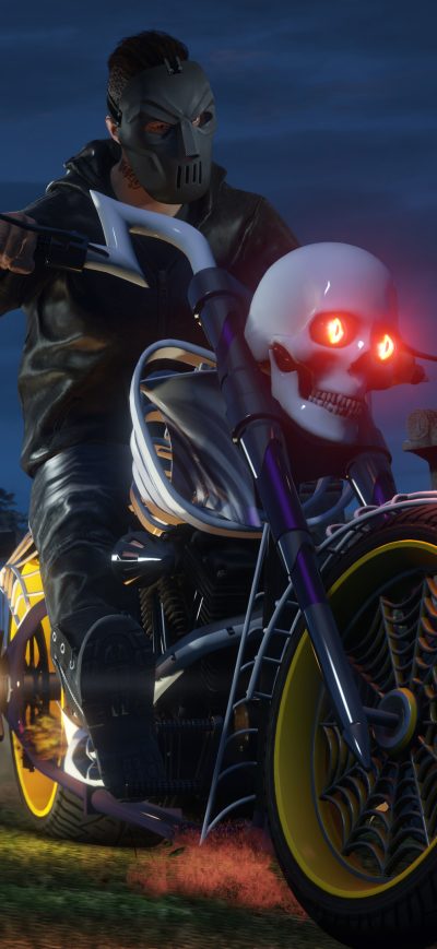 Fond d'écran iPhone GTA 5 Online Halloween DLC Bike