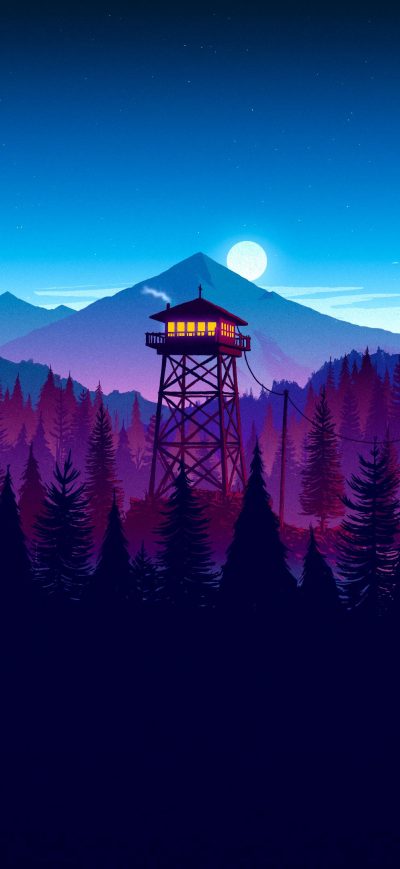Fond d'écran iPhone Firewatch Sunset Artwork