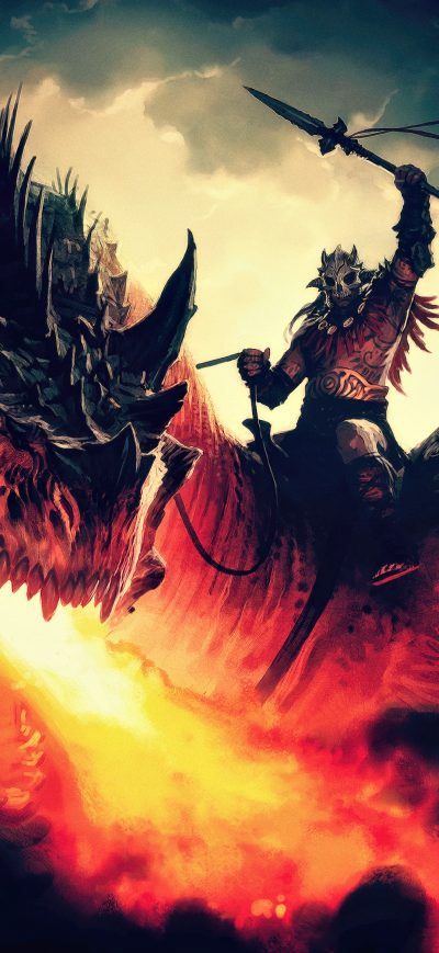 Fond d'écran iPhone Magic The Gathering Arena Dragon Concept Art