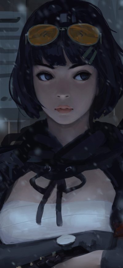 Fond d'écran iPhone Samruai Katana Warrior Girl 4k