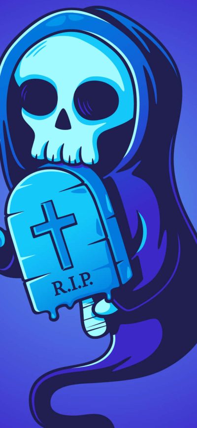 Fond d'écran iPhone Rip Skull Illustration