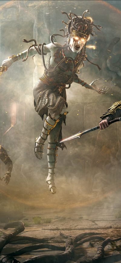 Fond d'écran iPhone Assassins Creed Odyssey Fight 4k