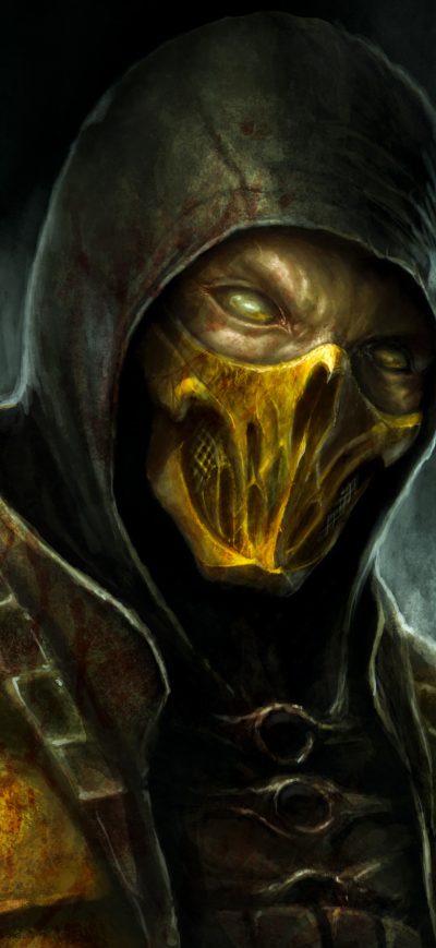 Fond d'écran iPhone Scorpion Mortal Kombat X 4k Artwork
